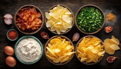 Premium Photo Snacks And Chips With Different Flavors Generative Ai