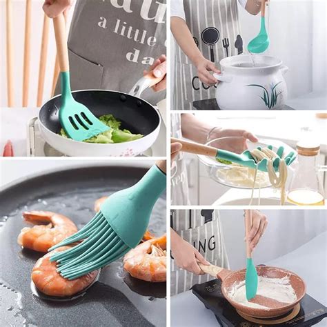 Jual Luckymartid Silicone Utensil 11 Pcs Wadah Spatula Peralatan