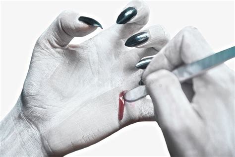 Writing On Halloween Dead Hand Stock Photo Image Of Vampire Death