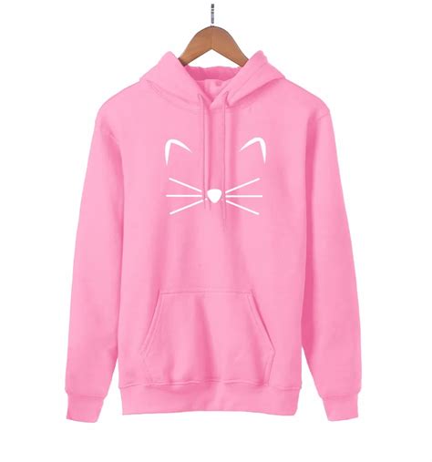 Buy Kawaii Kitty Kitten Meow Cat Print Anime Hoodie