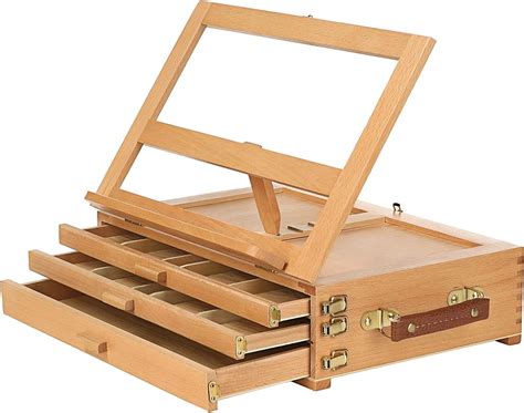 MEEDEN Large Adjustable Artist Tabletop Sketchbox Easel Multi Function