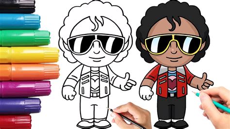 How To Draw Michael Jackson Step By Step Tutorial Youtube