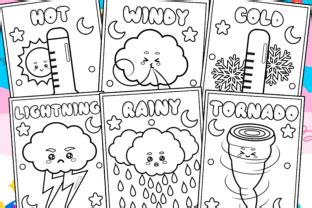 cute weather coloring pages  kids graphic  creative zone
