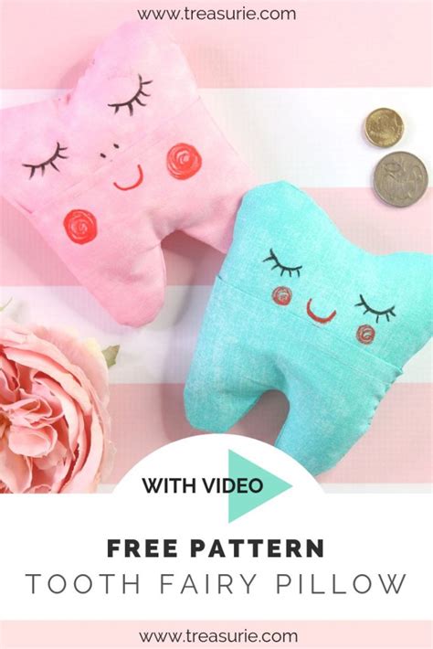 Tooth Fairy Pillow Pattern, Free PDF +Video | TREASURIE