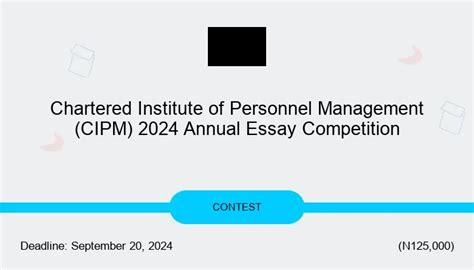 Chartered Institute Of Personnel Management Cipm 2024 Annual Essay