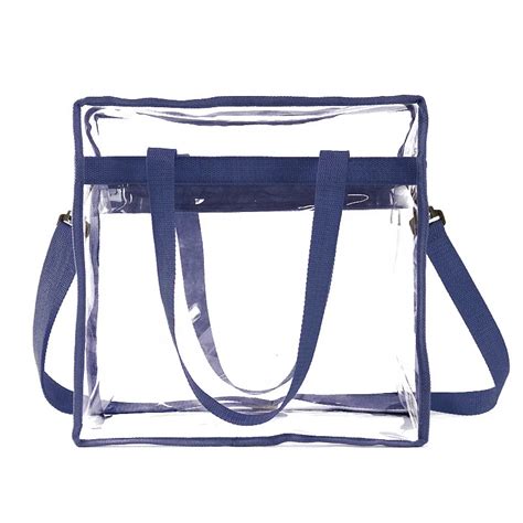 Clear Pvc Vinyl Tote Stadium Approved Sling Bag Transparent Shoulder