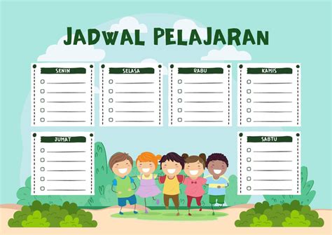halaman  gunakan template jadwal pelajaran keren gratis canva