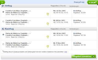 Mallorca Hin und Rückflug nur 29 98 alles inklusive im Dezember