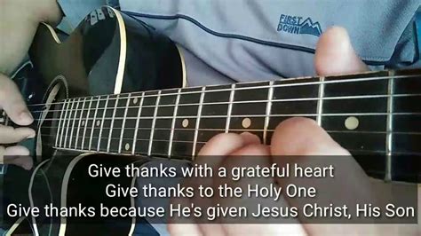 Give Thanks Don Moen Guitar Cover Youtube