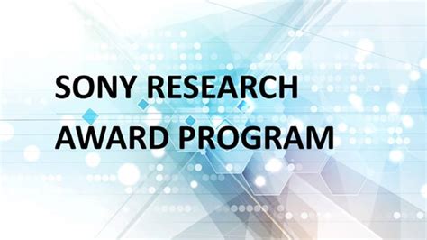 ソニーグループポータル ニュースリリース オープンイノベーションプログラム「sony Research Award Program」の公募開始