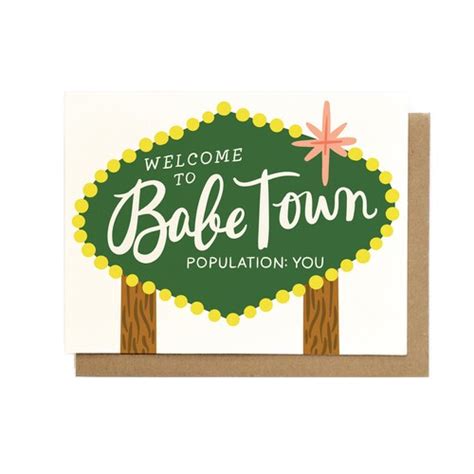 Babe Town Card Etsy