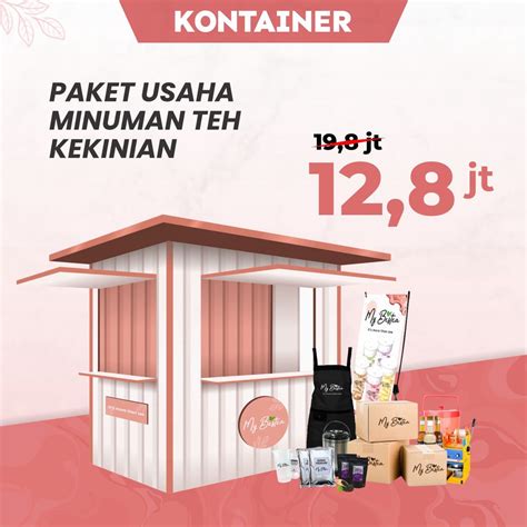 Jual Usaha Minuman Teh Lengkap Dengan Booth Kontainer Shopee Indonesia