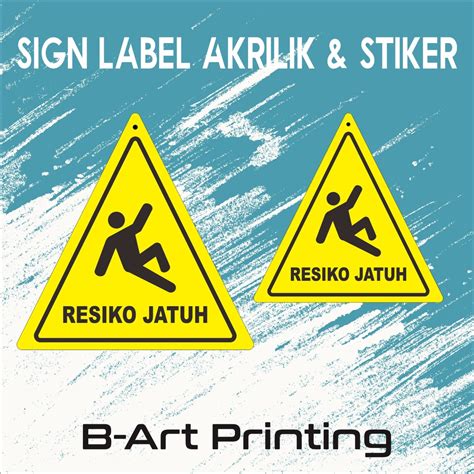 Jual Akrilik Resiko Jatuh Fall Risk Resiko Jatuh Akrilik Segitiga