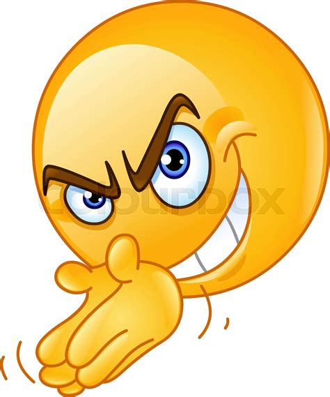 scheming emoticon stock vector colourbox