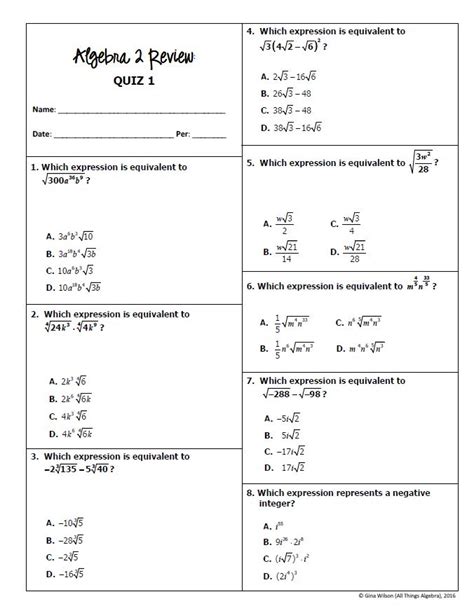 algebra  review