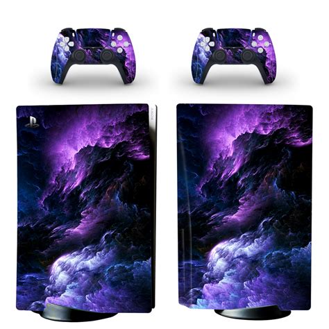 Dark Purple Clouds Aesthetic Skin Sticker Decal For Playstation 5