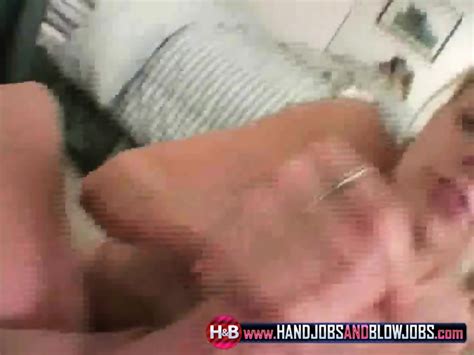 Horny Blonde Teen Slut Jerking Off Dick