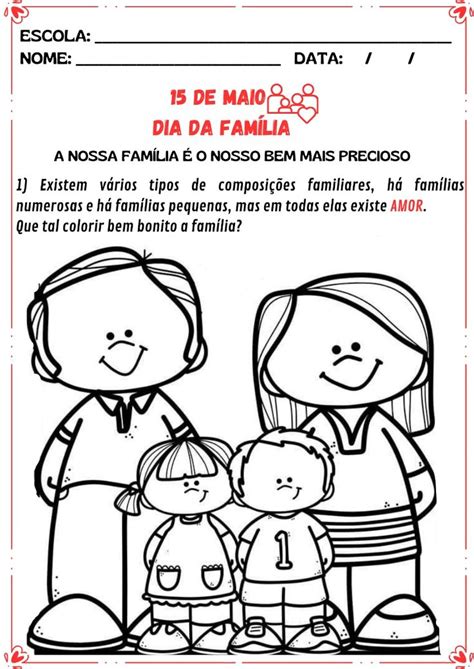 Atividade Dia Da Familia Berçario - Atividade dia da familia - berçario/maternal 1/2 | Objetivos da ...