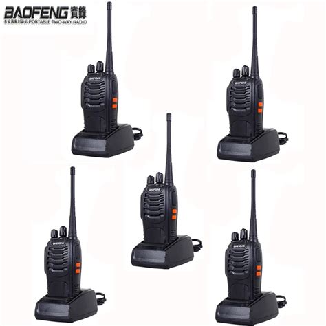 Walkie Talkie 5PCS 5w Two Way Scanner Bf 888s Radio Communicator For