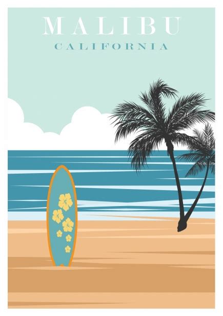 Malibu California Travel Poster Free Stock Photo Public Domain Pictures