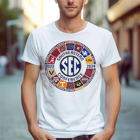 Southeastern Conference Sec Football All Team Logo 2023 2024 T Shirt - Hersmiles