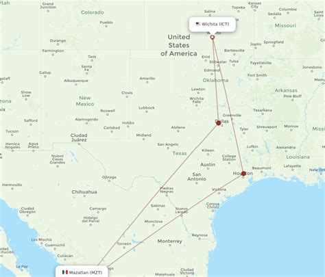 Flights From Wichita To Mazatlan Ict To Mzt Flight Routes