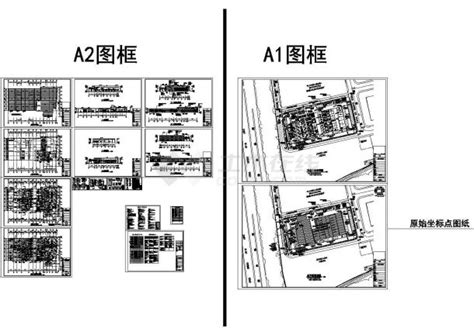 某汽车展厅建筑结构施工cad图纸设计 土木在线