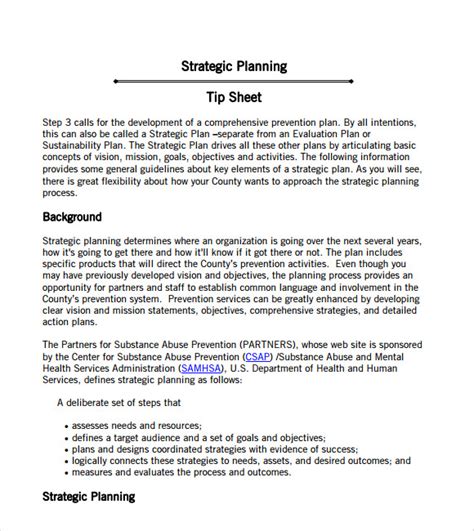 FREE 25+ Strategic Plan Templates - Free Samples, Examples, Format ...