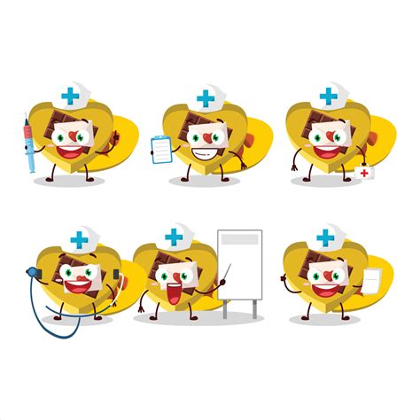 médico profesión emoticon con amarillo amor abierto regalo caja dibujos