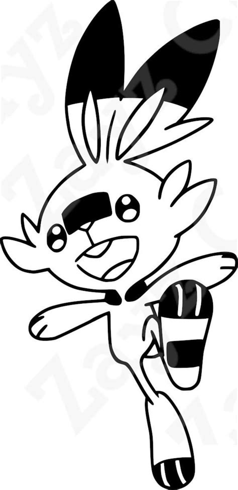 Scorbunny Svg File Flat Etsy