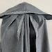 Gray Hooded Capelet Gray Cape With Trim Gray Linen Cloak Etsy