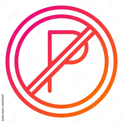 No Parking Vector Icon Design Illustration Stock Vector Adobe Stock