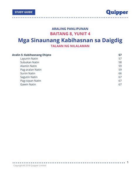 PDF ARALING PANLIPUNAN BAITANG 8 YUNIT 4 Mga Sinaunang PDFSLIDE NET