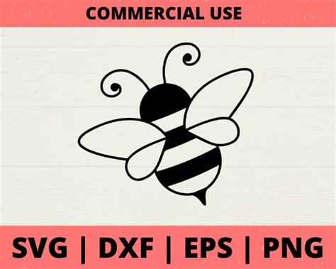 Cute Bee Svg Bumblebee Svg Honey Bee Svg Insect Svg Bug Svg Animal Svg