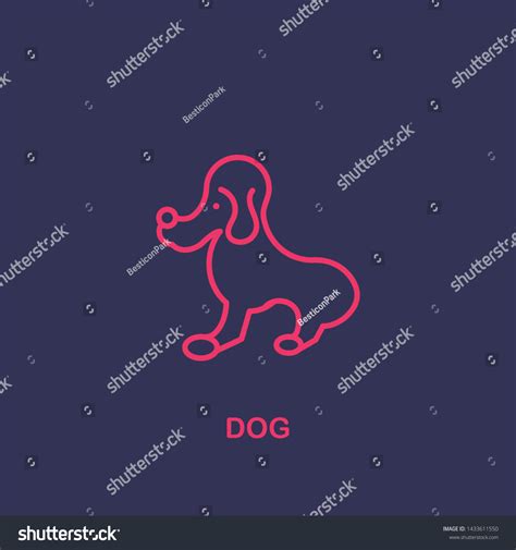 Outline Dog Icon Vector Illustration Symbol Stock Vector (Royalty Free ...