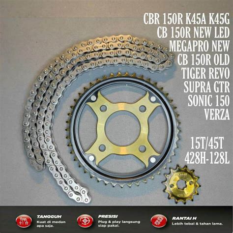 GEARSET GIR CBR 150R SATU SET K45 CB 150R NEW LED STREETFIRE MEGAPRO