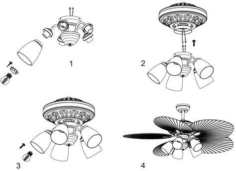 YITAHOME TLCFLS 0007 Tropical Ceiling Fan With LED Light And Remote