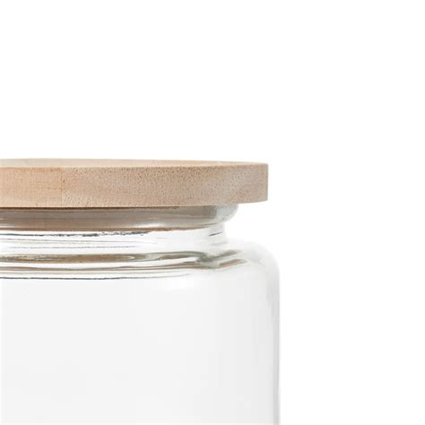 3l Glass Jar With Wood Lid Kmart