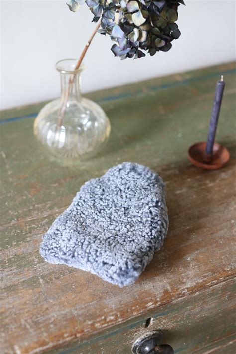 Hot Water Bottle Cover Swedish Silvergrey L Micro By Owen Barry
