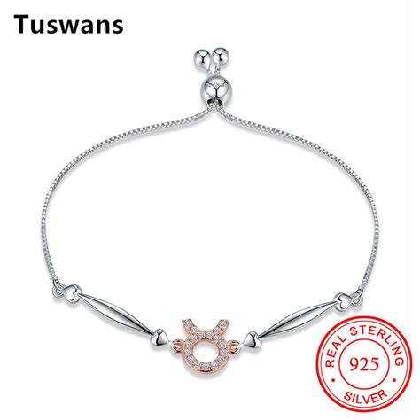 Pulsera De Moda De 12 Constelaciones Para Mujer Brazalete De Plata De Ley 100 925 Con