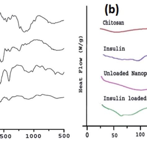 A Ftir Spectra Of Chitosan Insulin Unloaded Nanoparticles And