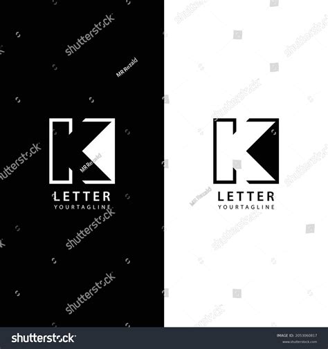 Black White K Letter Logo Vector Stock Vector (Royalty Free) 2053060817 ...