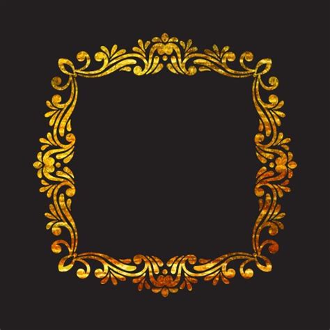 Elegant Luxury Vintage Gold Floral Frame Vector Image