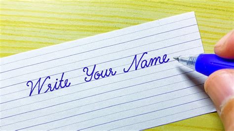 How To Write Your Name In Cursive Letters