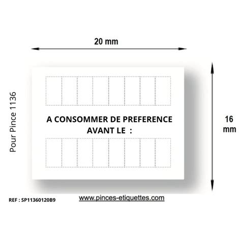 Etiq 1136 A CONSOMMER DE PREFERENCE AVANT LE Avery Paxar Monarch