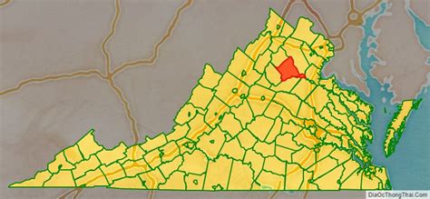 Map of Culpeper County, Virginia - Thong Thai Real