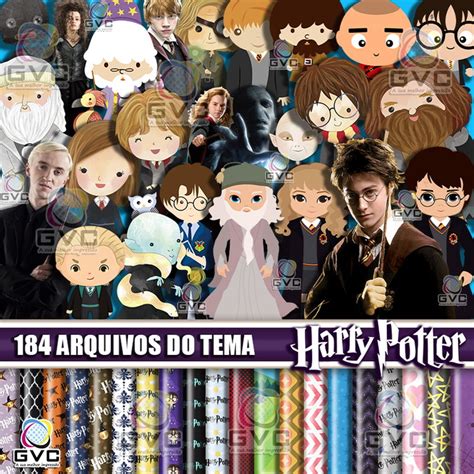 Kit Digital Harry Potter Aquarela Cute E Filme Elo