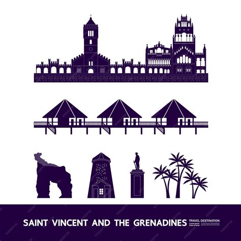 Premium Vector | Saint Vincent and the Grenadines travel destination