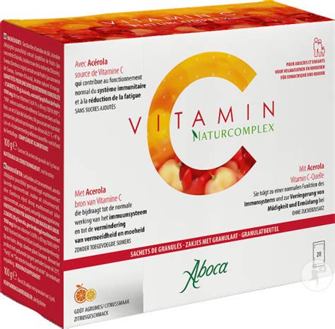 Aboca Vitamin C Naturcomplex 100 Naturel Avec Acérola 20 Sachets