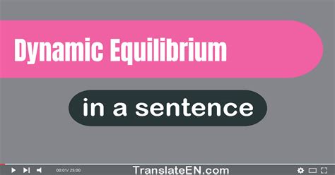 Use "Dynamic Equilibrium" In A Sentence